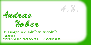 andras wober business card